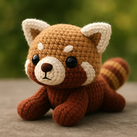Red Panda Amigurumi Crochet Pattern PDF – Cute Animal Plushie Tutorial – Instant Digital Download